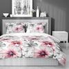 Cotton Bedding 160X200Cm Pink-Gray Flowers