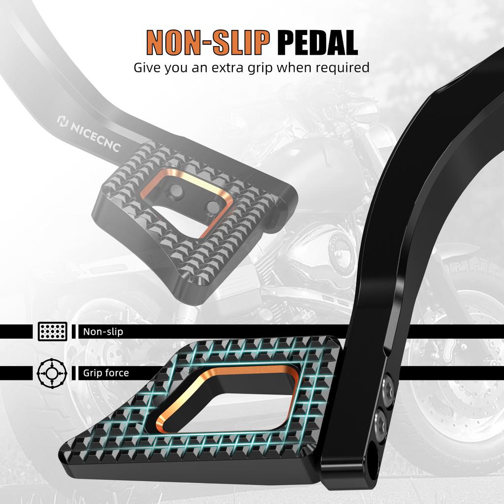 Motorcycle Floorboards/Brake Pedal/Shift Lever for Harley Fat Bob FXDF 2008-2017 Low Rider FXDL 93-12 2016-2017 Wide Glide 10-17