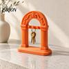 Key Holder for Entryway Roman Arch Holder, PLA 3D Printed Decorative Organizer Storage Stand with 3 Hooks, Table Tabletop