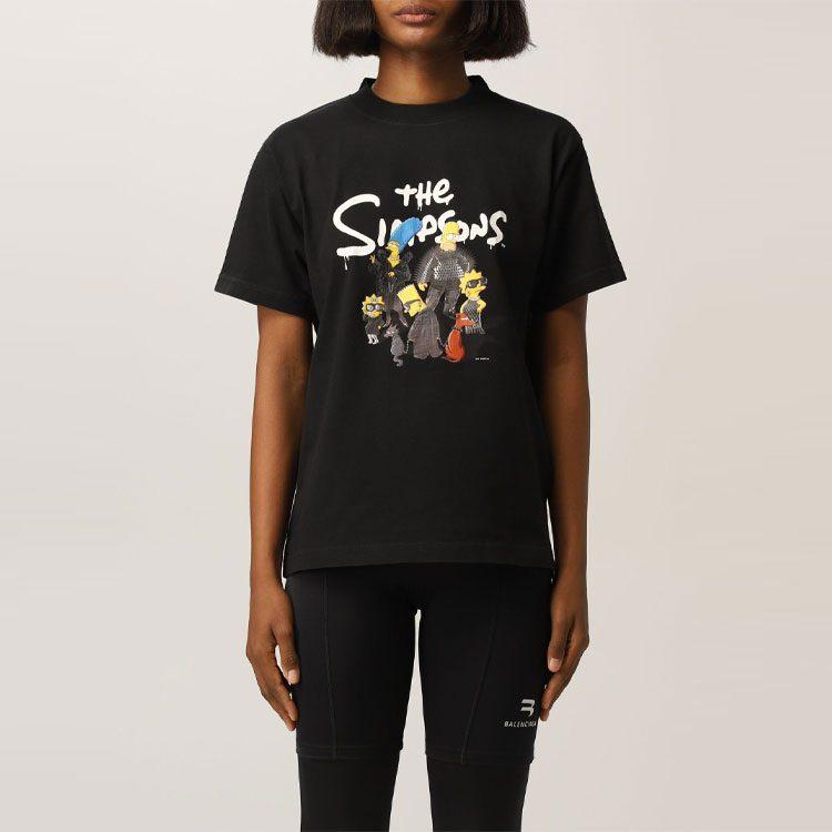 Balenciaga T Shirt Women's Black Regular Fit 670943TLVG70100