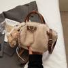 IELGY Ladies Handbag Autumn Winter Fashionable All-Match Cross-Body Plush Bag