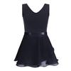 Vestito da tutù da balletto senza maniche in cotone per ragazze Body da ginnastica Gonna in chiffon Ballerina Party Dancewear