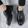 Pantofi de Gală cu Platformă pentru Bărbați Pantofi Casual de Afaceri pentru Bărbați la Modă Maro Negru Piele Naturală Pantofi Oxford Zapatos De Hombre