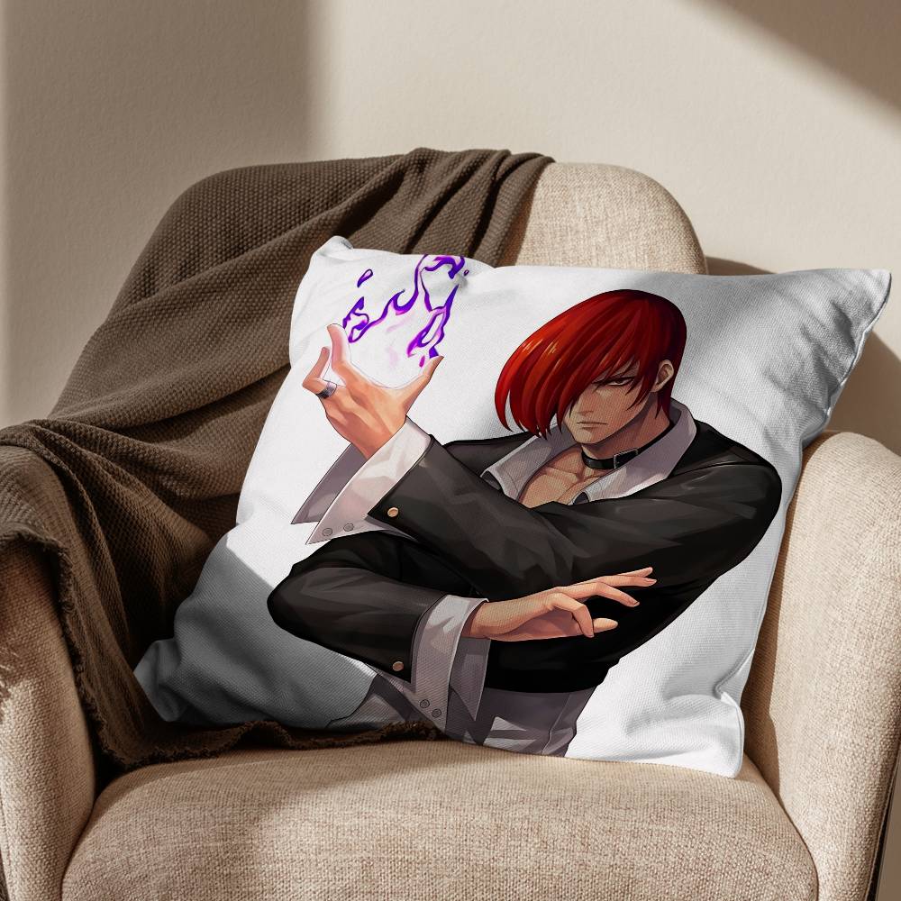 

Mai Shiranui KOF Iori Yagami Cushion Cover Suitable For Sofa Car Bedroom Office Cushions Decorative Pillow Case 30x30cm