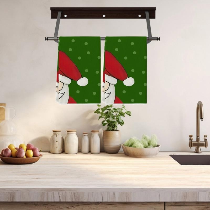 Holiday Decorative Kitchen Towels Quick Drying Microfiber For Christmas Dining And Dish Drying