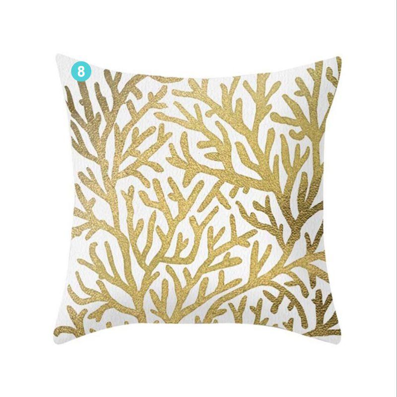 Luxurious Gold Pattern Jeanette Cloth Cushion Cover For Stylish Home Decor