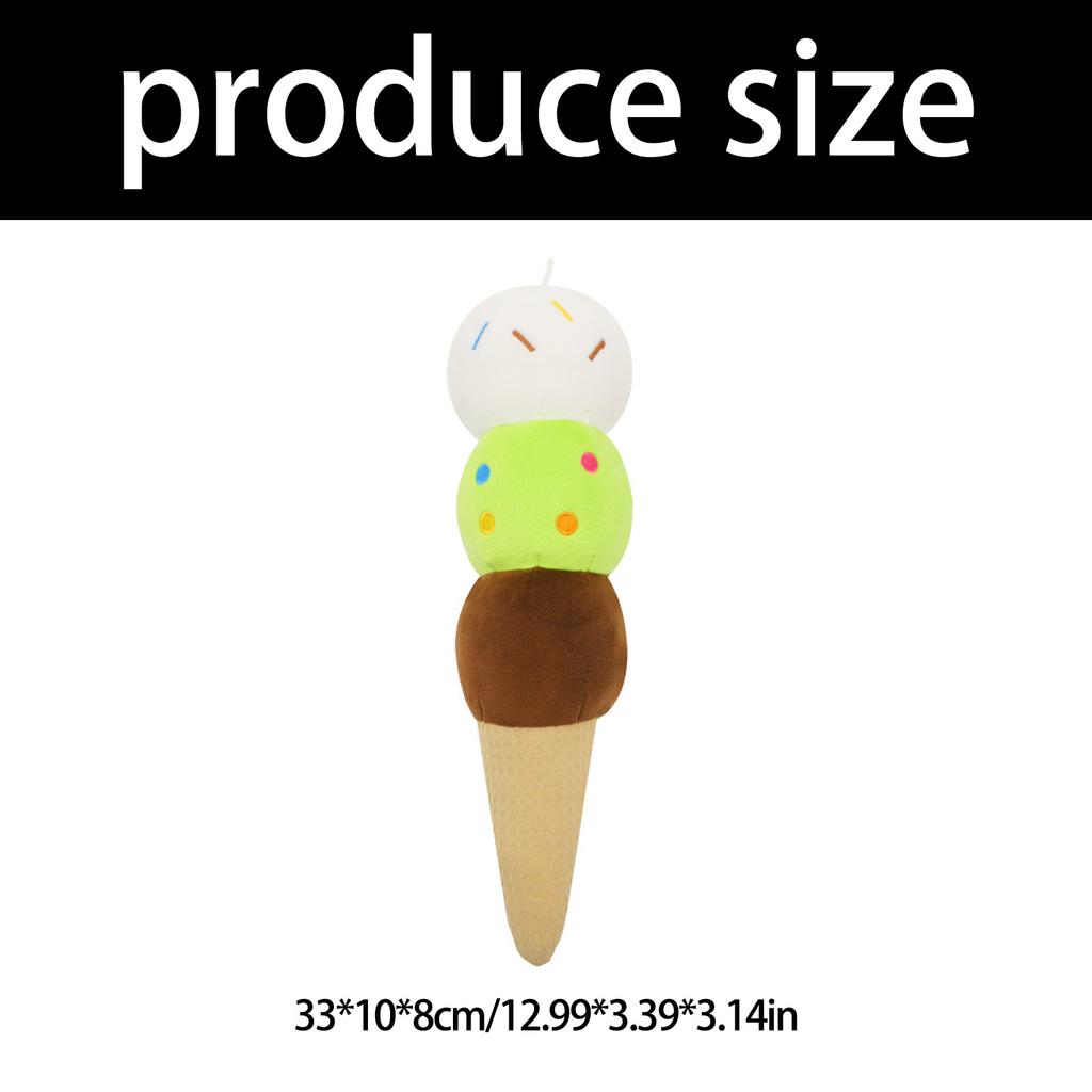 Creative Ice Cream Plush Massage Hammer Soft Stress Relief Toy For Home Office Relaxation