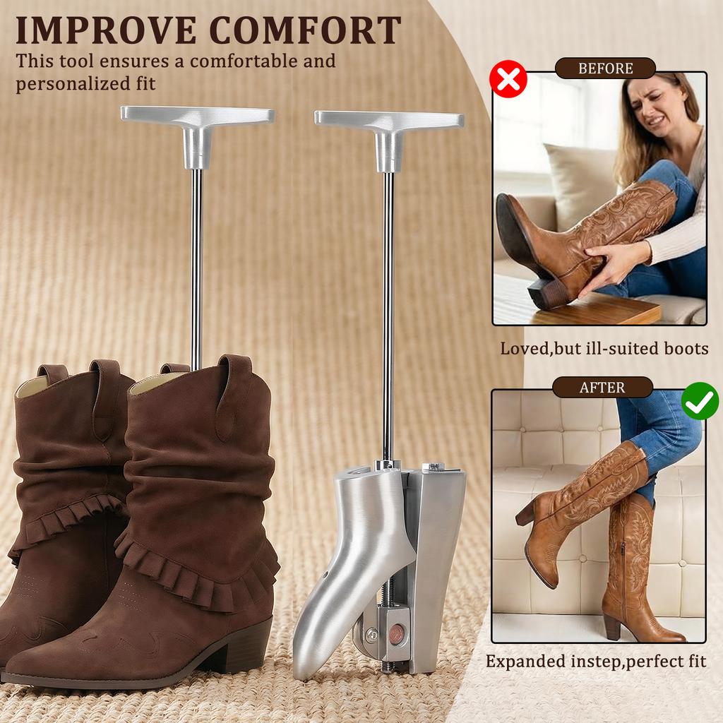 1PC Boot Calf Shaft Stretcher for Women & Men Calf Boot Stretcher Relieves Tightness for Western Cowboy Hiking Work Riding Boots