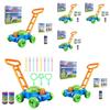 Electric Bubble Machine Push Cart Colorful Outdoor Toy For Kids With Sensory Features
