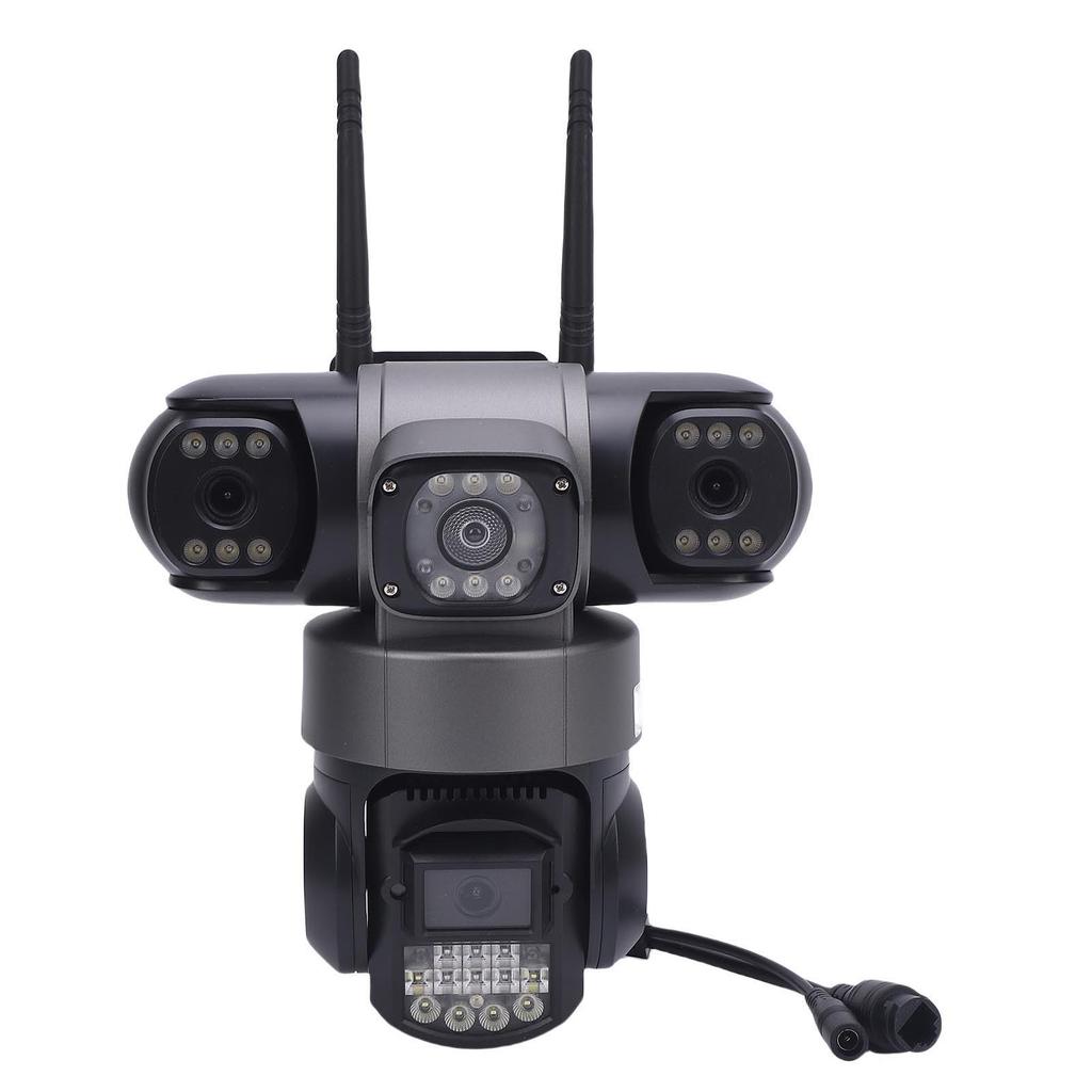 2MP Triple Lens Security Camera 2.4GHz WiFi Security Camera with Motion Detection 2 Way Talk Smart Alarm Support Up To