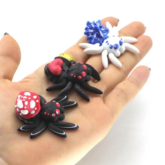 Ornament Păianjen Imprimat 3D Mini Păianjen cu Articulații Mobile Păianjen Colorat Jucărie Fidget pentru Copii și Adulți Mărturii pentru Petrecere