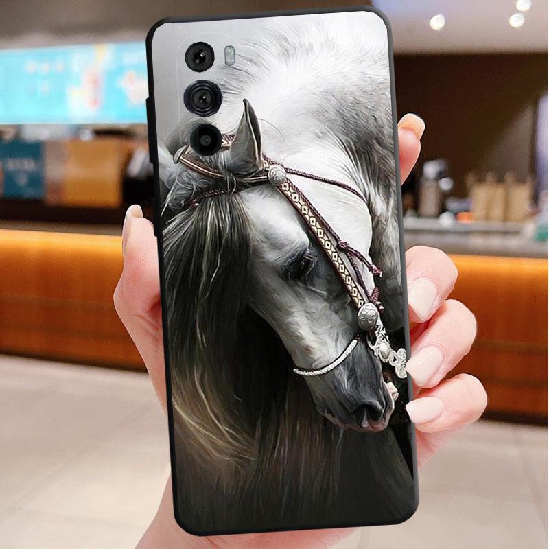 Phone Case For Motorola Edge 50 40 Pro 60 50 40 30 Ultra Neo Fusion Moto G85 G72 G53 G54 G84 G13 G32 Horse
