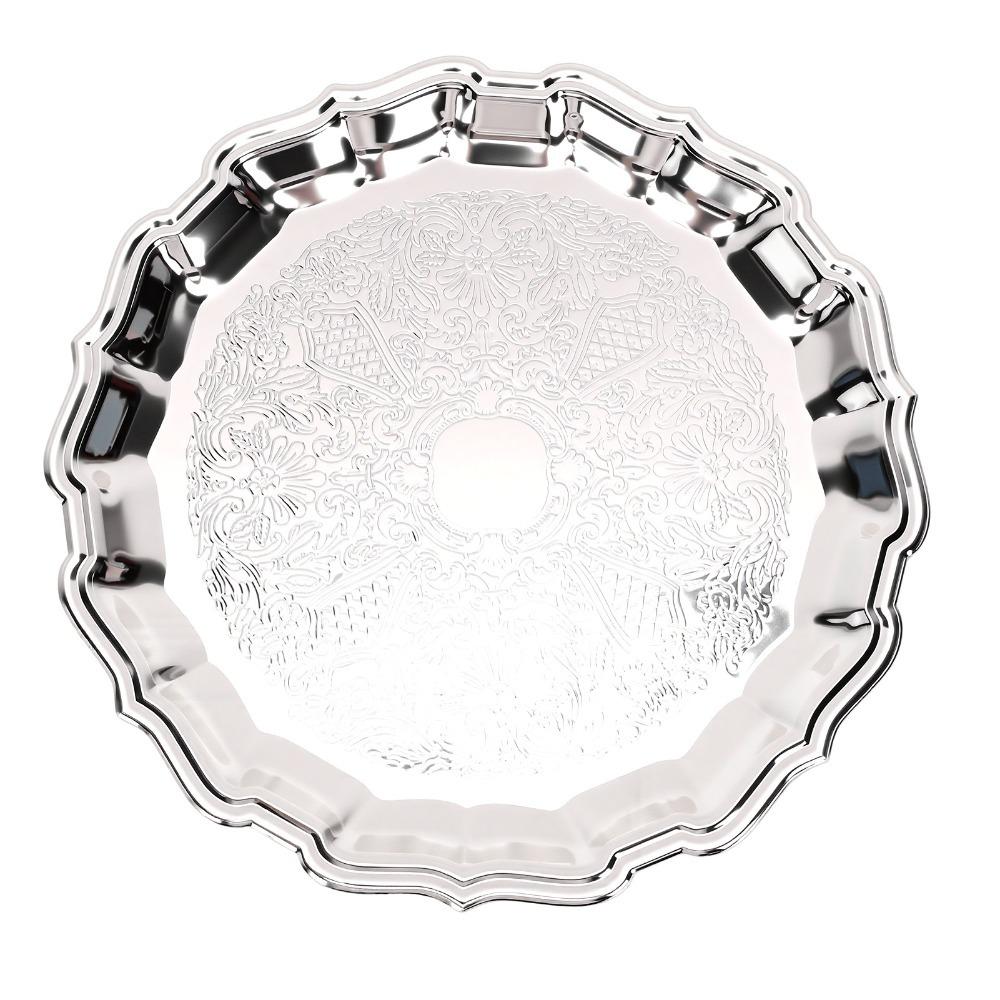 Alloy Serving Platter Solid Food Platter Stylish Fruit Tray For Party