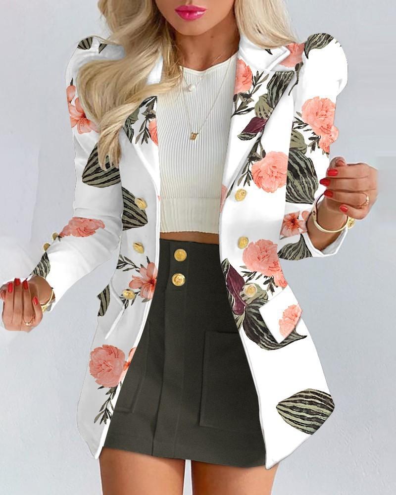 Casual Fashion Solid Color Women's Shirts Puff Sleeves Elegant Tops Shorts Casual Suit