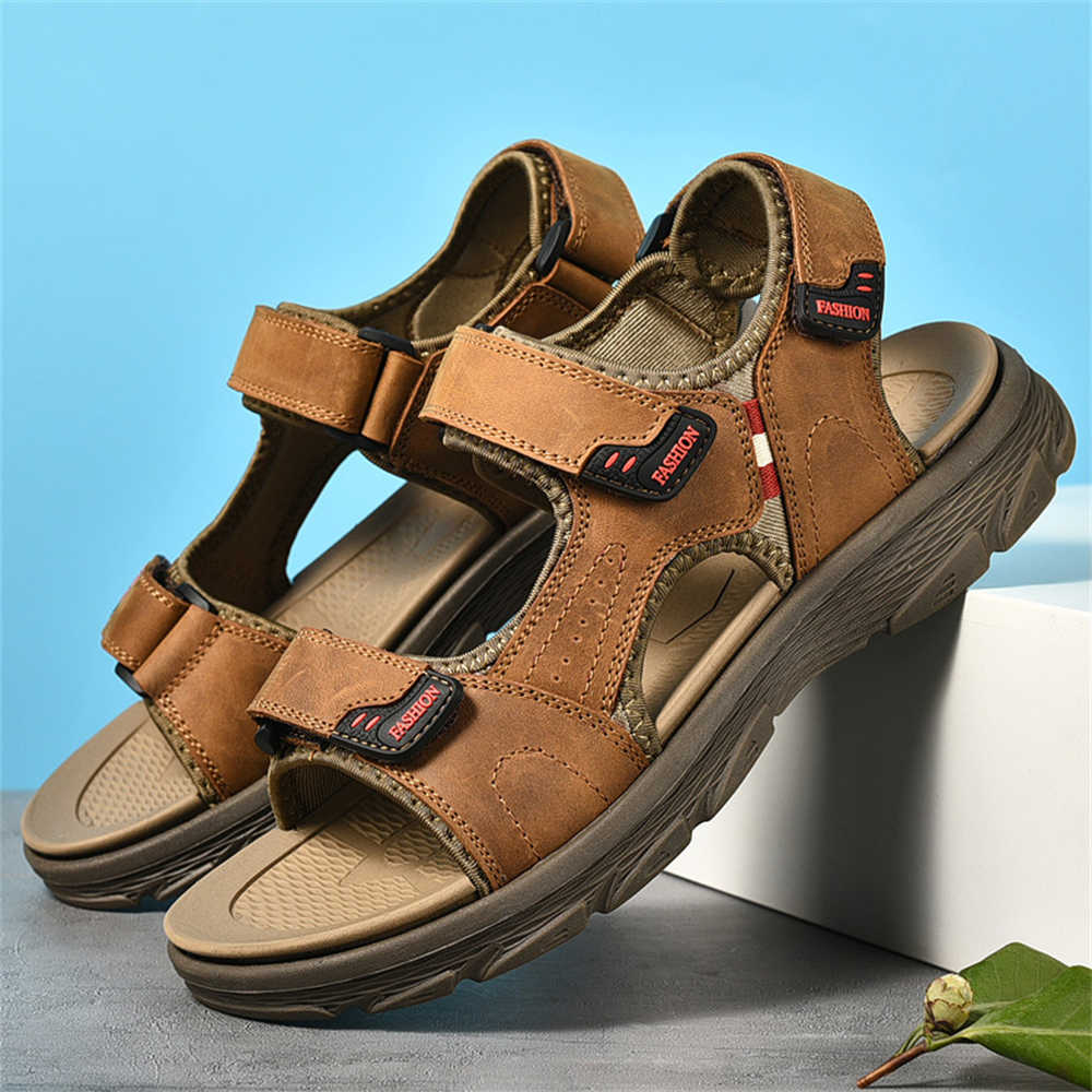 Fashion Open From Front Sling Back Summer House Slippers For Men Sport Sandal Men's Shoes For Summer Sneakers Due To Top Grade