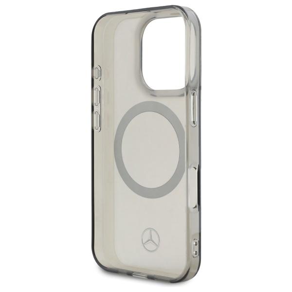Mercedes Mehmp16L23Huosk Iphone 16 Pro   6.3 Czarny/Black Hardcase Silver Ring Magsafe