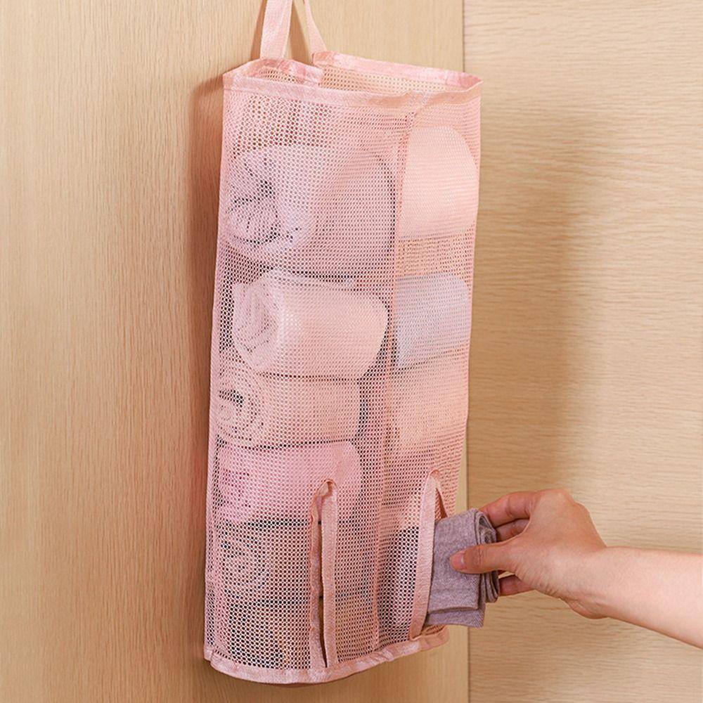 Large Capacity Underwear Storage Bag Garbage Bag Storage Artifact Reusable Hanging Mesh Bag Panda Bamboo
