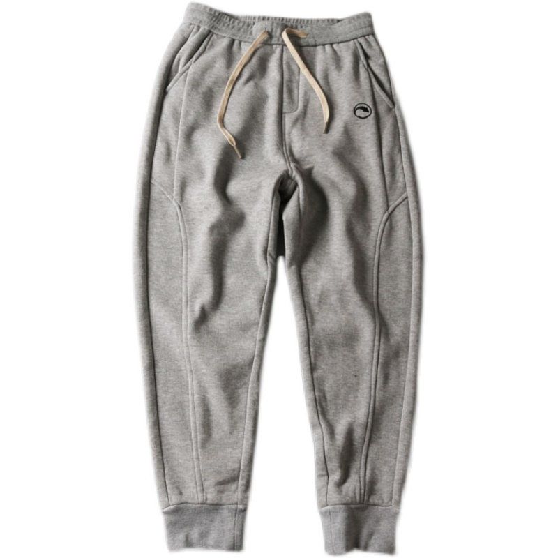 Men's Casual Thickened Fleece Jogger Pants for Export, Autumn and Winter Loose Fit Trendy Brand Cuffed Pants