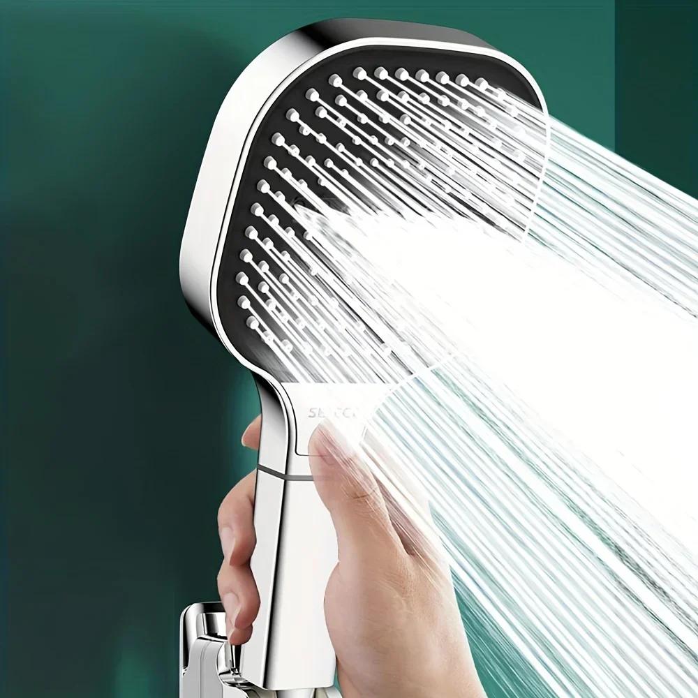 3-Modes High Pressure Shower Head Water Saving Shower Heads Adjustable Water Massage Sprayer Home Bathroom Accessories