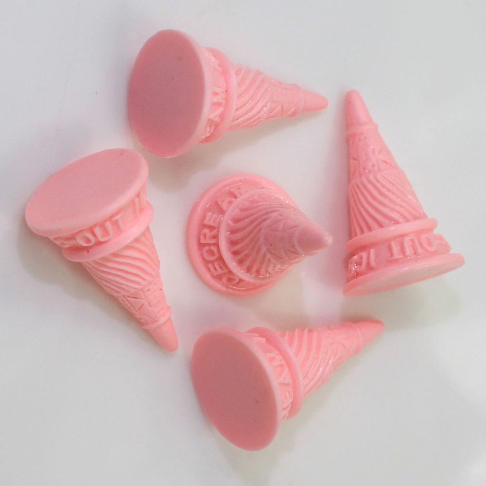 Summer Theme Kawaii Food Charms Ice Cream Cone 3D Mini Resin Cabochons for Slime Charms,Phone Case Decor,Scrapbooking Supplies