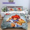 Thundercats Vzor Povlečení Sada Prošívaných Dek Quilt Cover Povlak na Polštář Domácí Dekorace Dárek (1 * povlak na peřinu + 2 * povlak na polštář, bez jádra)