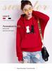 2026 Autumn Women's Korean-Style Oversized Hoodie with Velvet