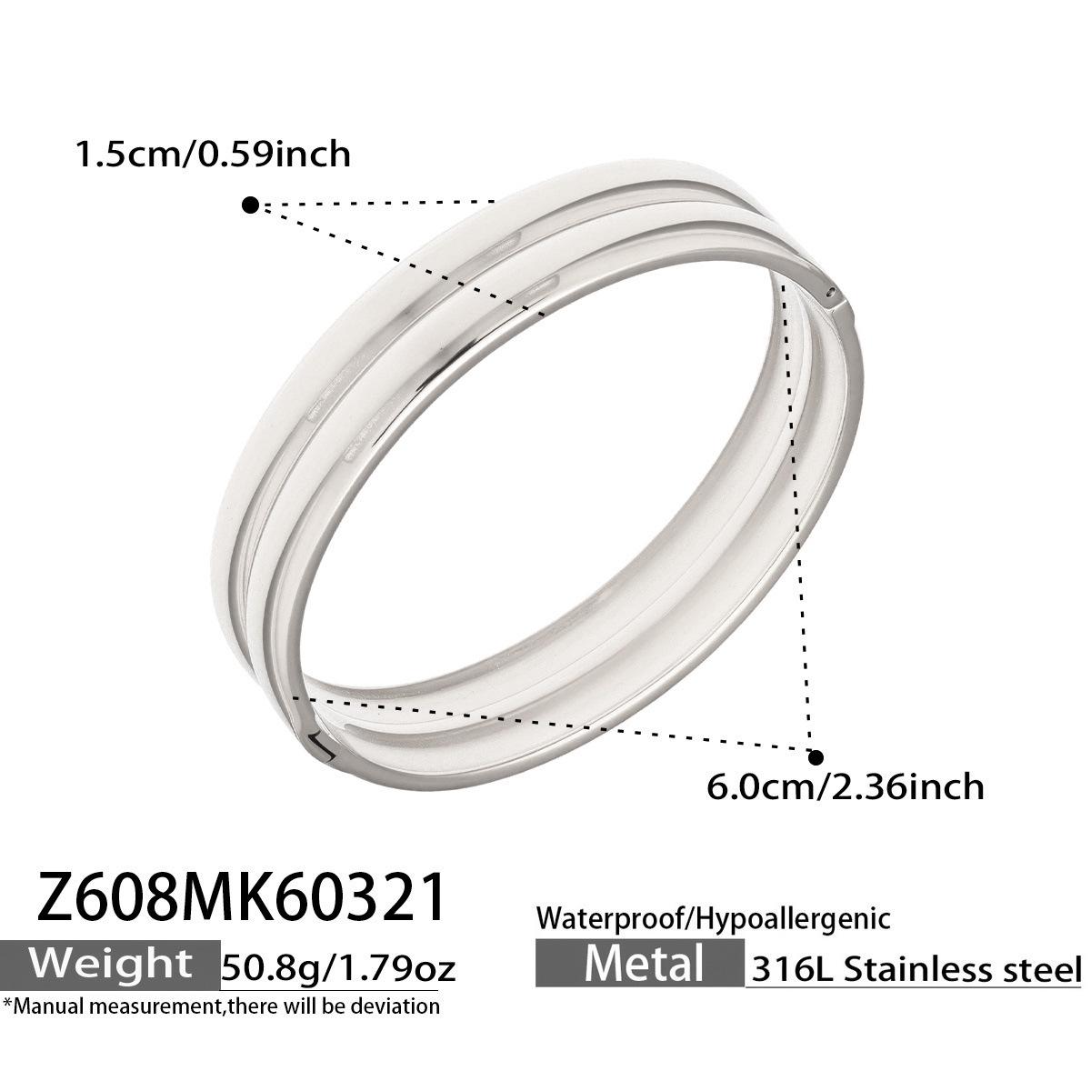 European Fashion Double-Layer 18k Gold Plated Stainless Steel Buckle Bracelet