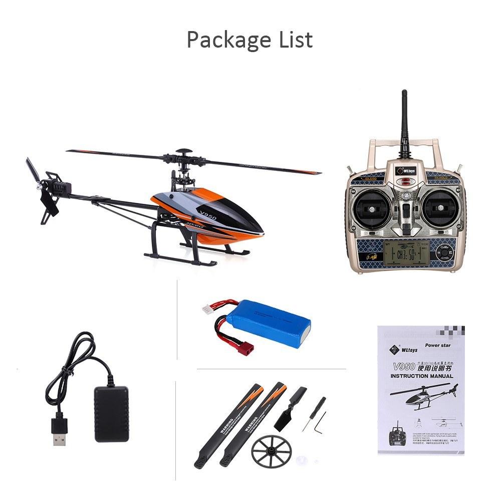 Buy HBKS WLtoys V950 Helicopter 6CH 3D 6G System Brushless