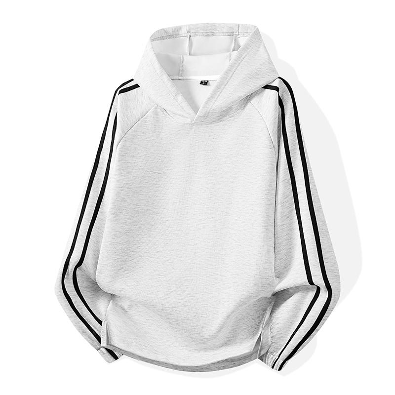 Мужская полосатая куртка, мужская толстовка с длинными рукавами L белый