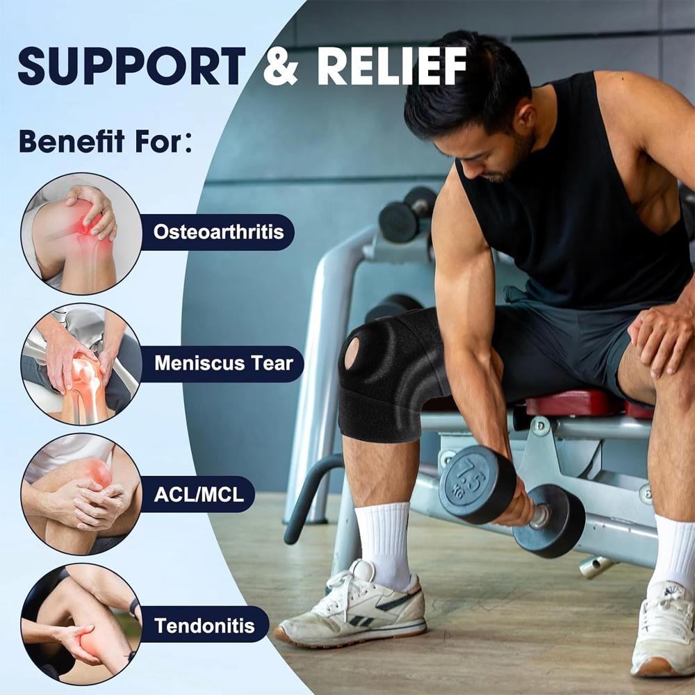Adjustable Plus Size Knee Brace For Women Men Extra Large Support For Meniscus Tear Arthritis Acl Lcl Mcl Pain Relief