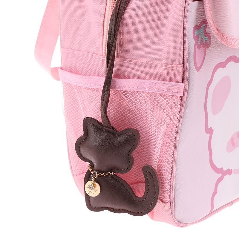 Pu Leather Cat Pendant Keychain Cute Animal Keyring Women Bag Charm Handbag Hanging Decoration For Girl Gifts