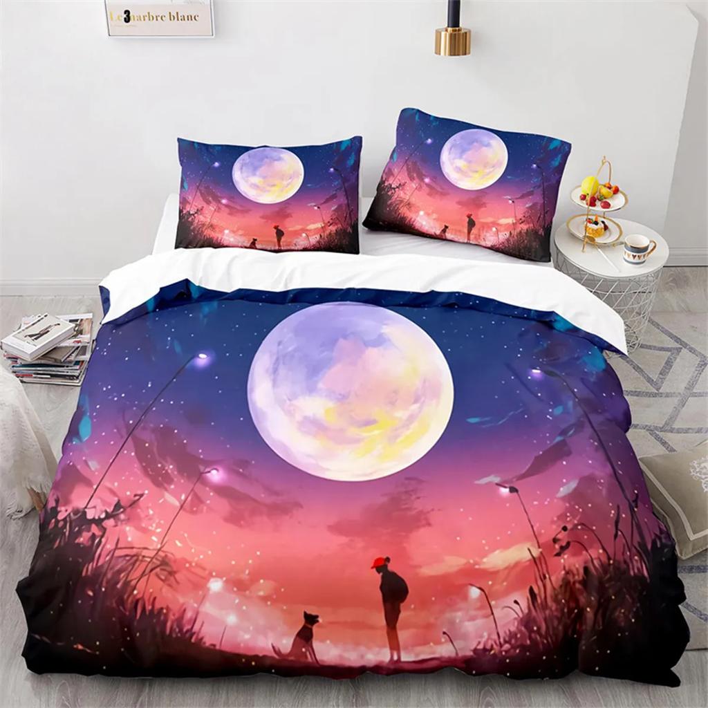 Oil Painting Duvet Cover Abstract Art For Adults Landscape Romantic Couple For Women Men Gifts For Bedroom Decorations King Size
