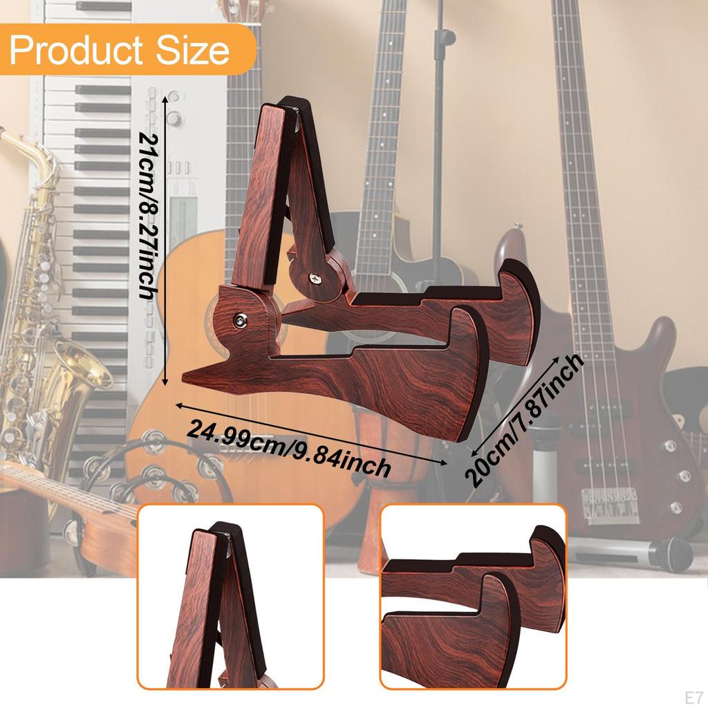 Collapsible Guitar Stand for Acoustic, Bass, Electric Guitar, Ukulele, Mandolin, And Banjo.