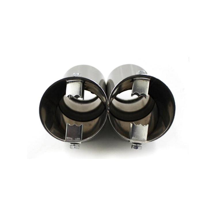 For VW Golf 4 Bora Jetta Dual Stainless Steel Exhaust Tailpipes Muffler Tips High Polish Car Performance Enhancement