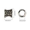 24x Wikinger-Runen-Alphabet-Zeichenperlen Bartperle für Männer Lose Abstandshalterperle DIY Schmuck Haarteil Schmutziges Zopfornament