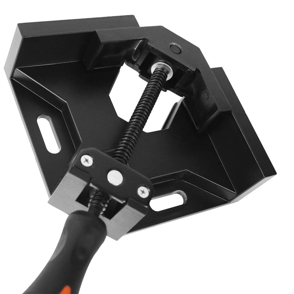 BACOENG Corner Clamps Aluminum Alloy Corner Clamps for DIY with Adjustable Aluminum Alloy Swing Jaws and Carbon Steel Bolts and Nuts (2-Pack) - (90°