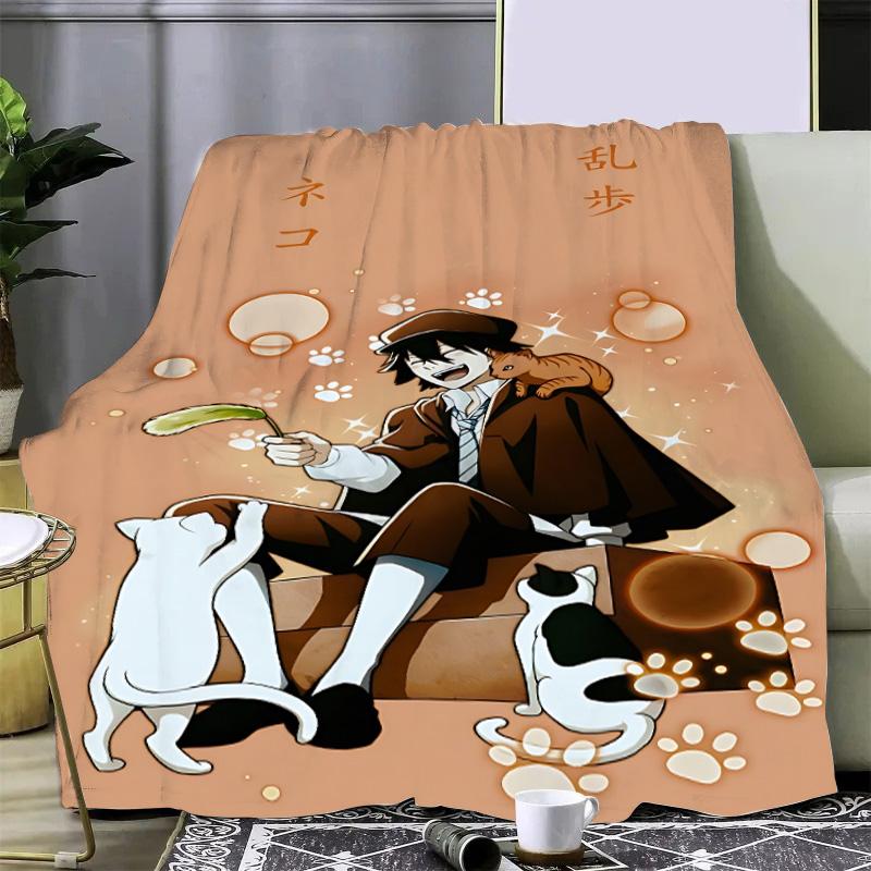 Anime Bungo Stray Dogs Printed Blanket Picnic Blankets Warm Blanket Soft and Comfortable Blanket Home Travel Birthday Gift