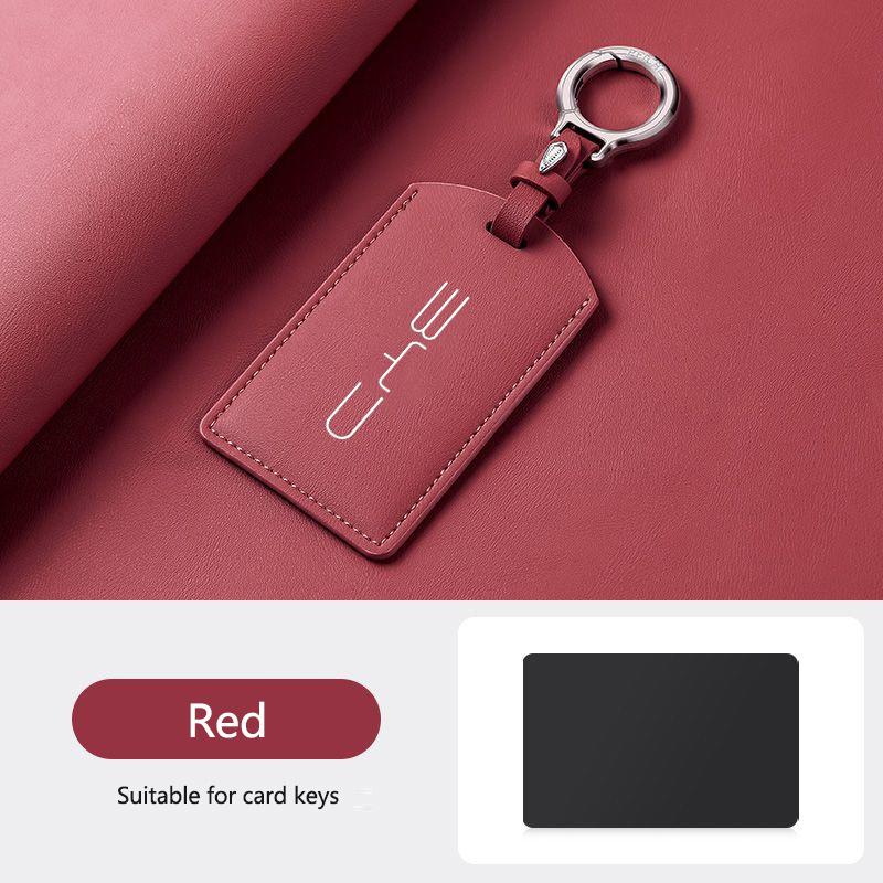 For BYD Atto3 Yuan Tang EV Han Qin Song Plus DMi Dolphin S7 S6 L3 M6 F3 F0 Leather Car NFC Card Samrt Key Case Cover Keychain