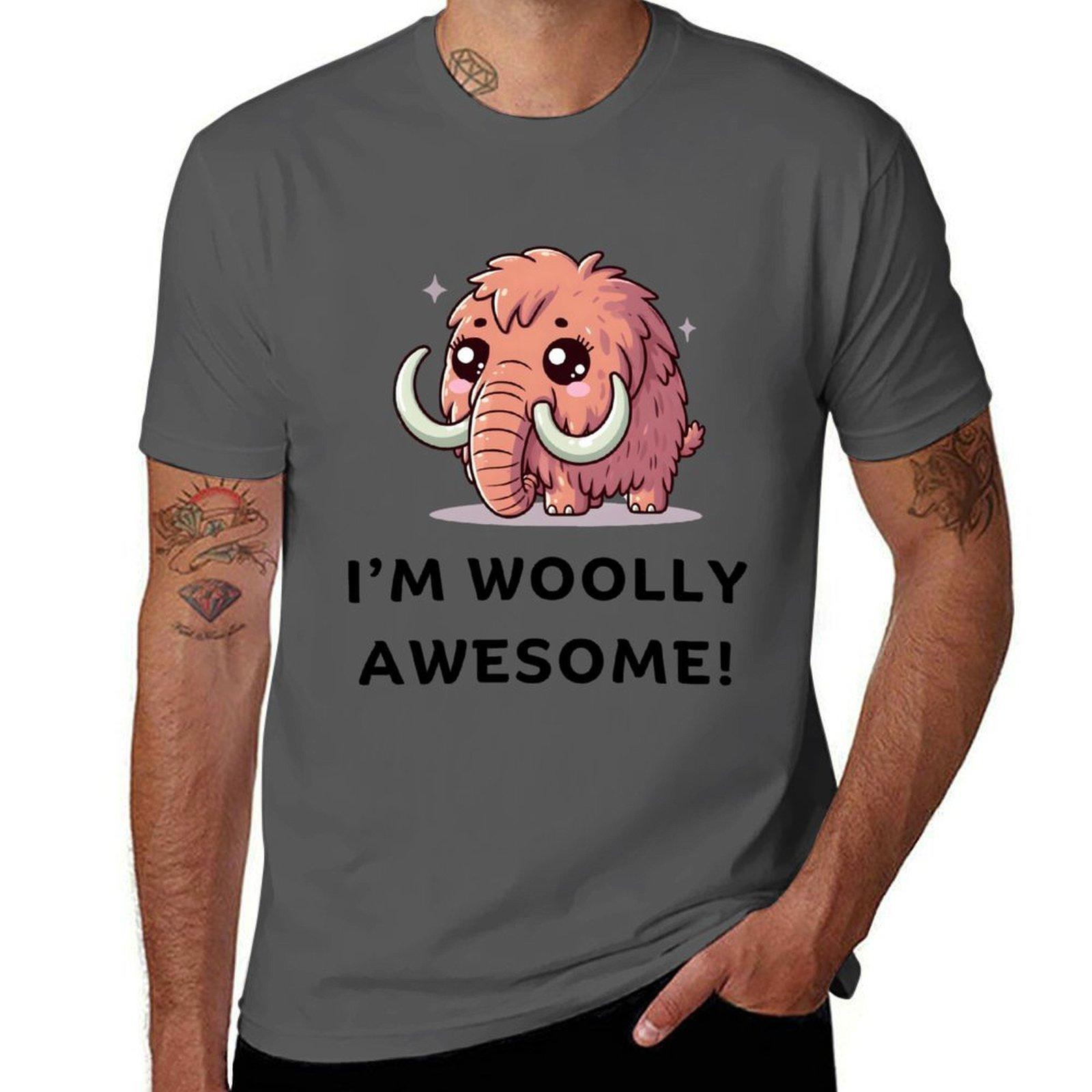 

I m Woolly Awesome, Funny Wooly Mammoth, Cute Woolly Mammoth, Kawaii Woolly Mammoth Awesome T-Shirt 4XL