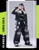 Neujahr Kinder Hip Hop Tanz Outfit - Amerikanische Trendige Lederjacke & Performance Set