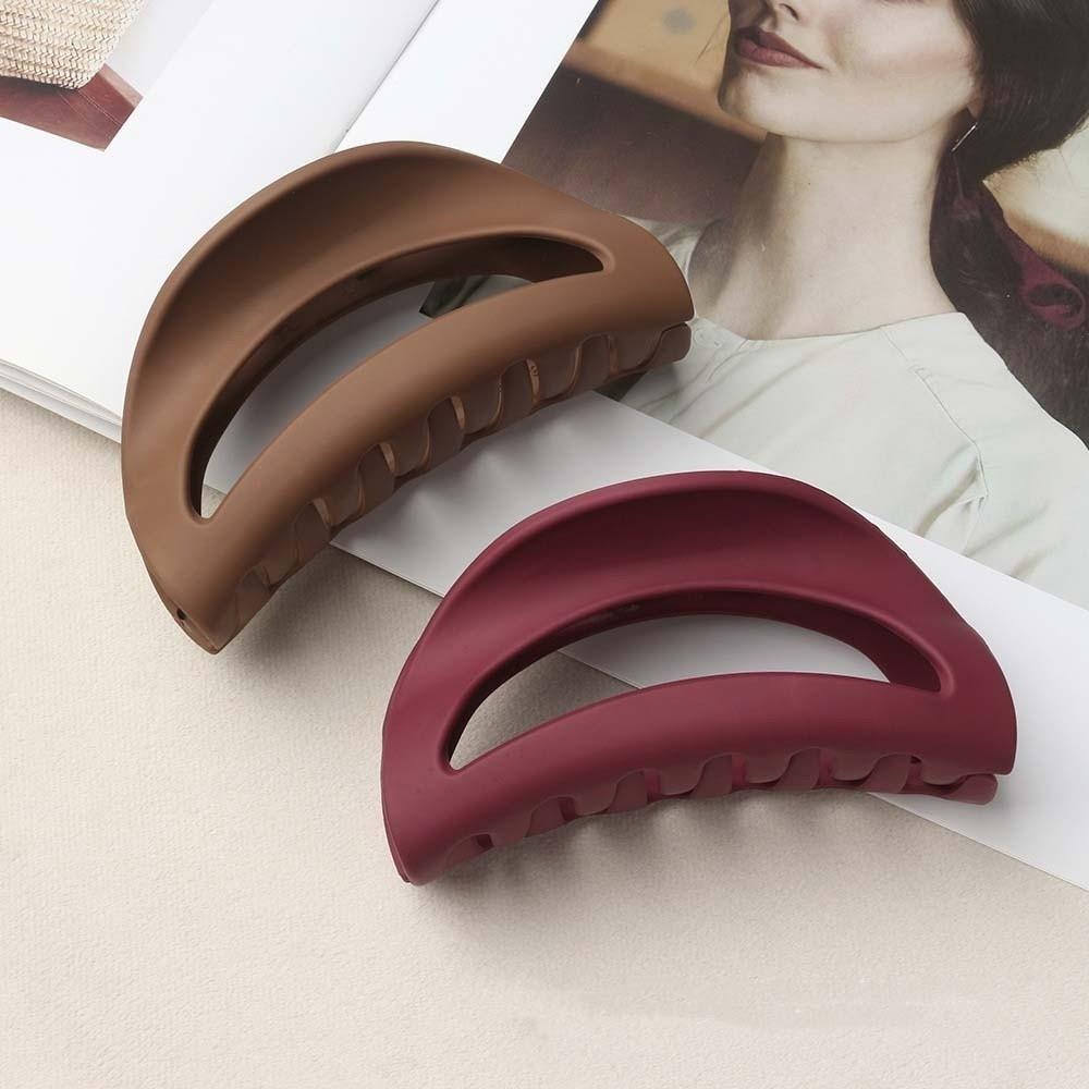 Safe Elastic Plastic Hair Claw Creative Solid Color Shark Clip Fashion Silicone Shark Clip  Daily
