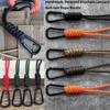 10pcs/set 20cm Paracord Keychain Lanyard Buckle Survival Backpack Key Ring  for Survival Tools