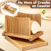 Bamboo Bread Slicer with Crumb Tray for Home Baking