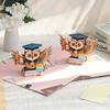 Owl Graduation 3d Popup Card With Color Printing For Commencement Celebrations