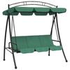 VidaXL Balancelle de jardin avec auvent vert 198 cm tissu et acier 363331