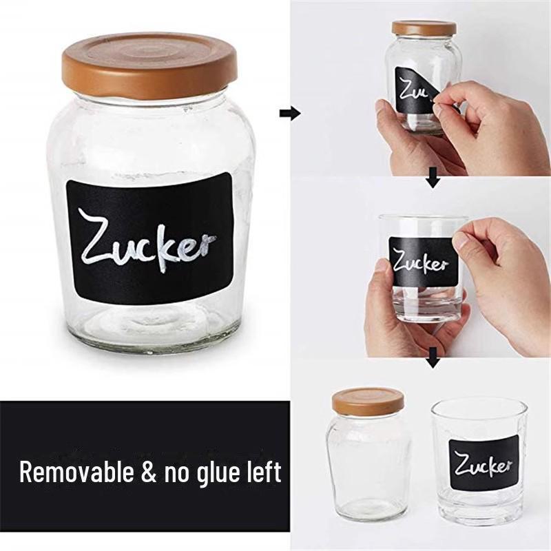 Reusable Waterproof Black DIY Stickers with White Pen for Blackboard Storage
