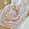 Soft Triangular Lace Scarf For Women Summer Fashion Essential Breathable Fabric & Portable Fold Feature