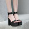 Fashion Fashion Solid Platform Women Sandals Summer Shoes Open Toe Rome Style High Heels Fashion Buckle Gladiator Sandals Woman shoes