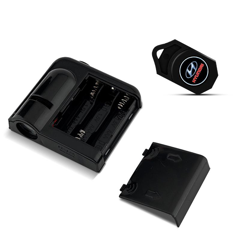 2Pcs Car Door Projector Lamps Emblem LED Welcome Light For Hyundai Accent Aslan Avante HB20 i20 i30 i40 ix20 Parisi BAYON