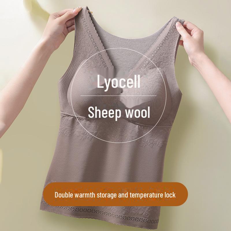 Gilet Termico Originale da Donna con Jacquard Lyocell Seta di Gelso e Imbottiture Pettorali Incorporate #840